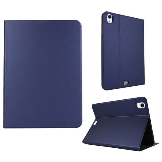 For iPad Air 13 2024 Stretch Voltage Plain Leather Smart Tablet Case(Dark Blue) - iPad Air 13 2024 Cases by buy2fix | Online Shopping UK | buy2fix