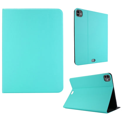 For iPad Pro 11 2024 Stretch Voltage Plain Leather Smart Tablet Case(Green) - iPad Pro 11 2024 Cases by buy2fix | Online Shopping UK | buy2fix