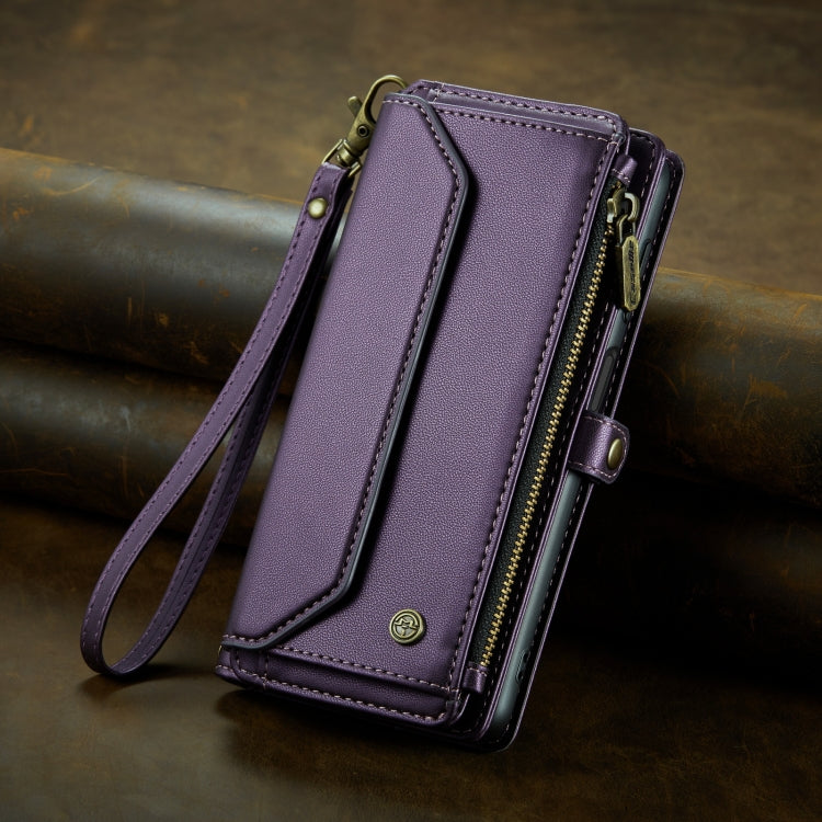 For Samsung Galaxy A30s / A50s / A50 CaseMe C36 Card Slots Zipper Wallet RFID Anti-theft Leather Phone Case(Purple) - Galaxy Phone Cases by CaseMe | Online Shopping UK | buy2fix