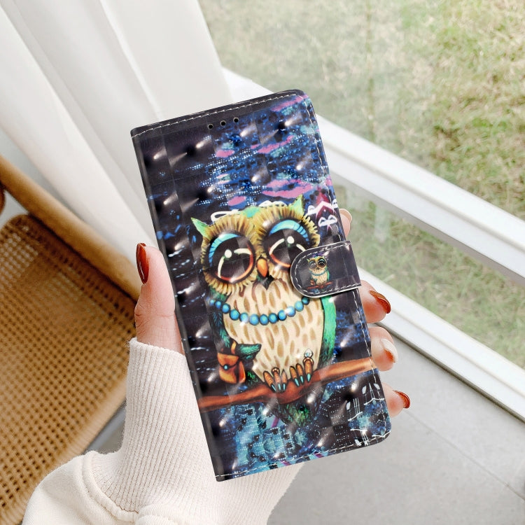 For iPhone 16 Pro Max 3D Pattern Leather Phone Case(Big-eyed owl) - iPhone 16 Pro Max Cases by buy2fix | Online Shopping UK | buy2fix