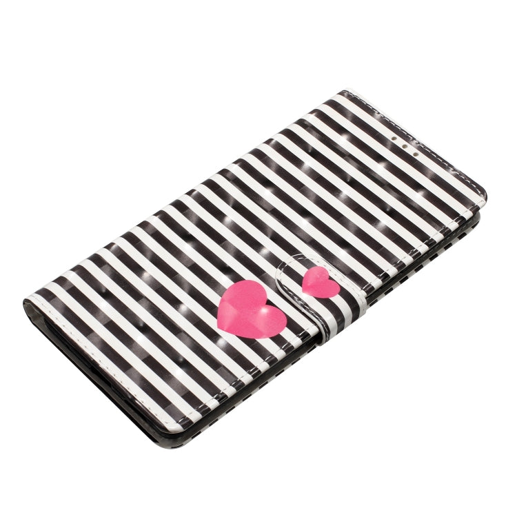 For Google Pixel 9 Pro XL 3D Pattern Leather Phone Case(Striped Heart) - Google Cases by buy2fix | Online Shopping UK | buy2fix