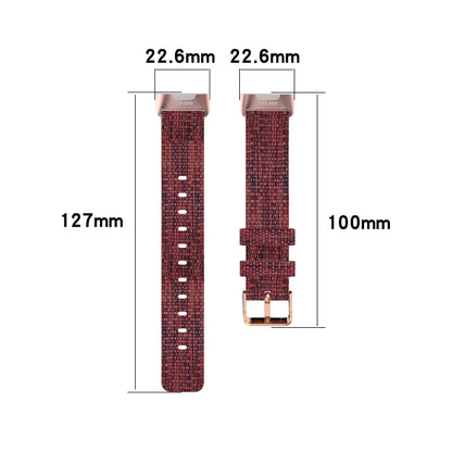 For Fitbit Charge 4 / Charge 3 / Charge3 SE Braided Nylon Watch Band Plastic Head, Size: Free Size(Red) - Watch Bands by buy2fix | Online Shopping UK | buy2fix