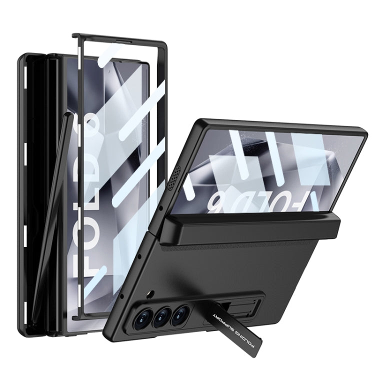 For Samsung Galaxy Z Fold6 GKK Integrated Magnetic Full Coverage Flip Phone Case with Pen Box, Not Included Pen(Black) - Galaxy Z Fold6 5G Cases by GKK | Online Shopping UK | buy2fix