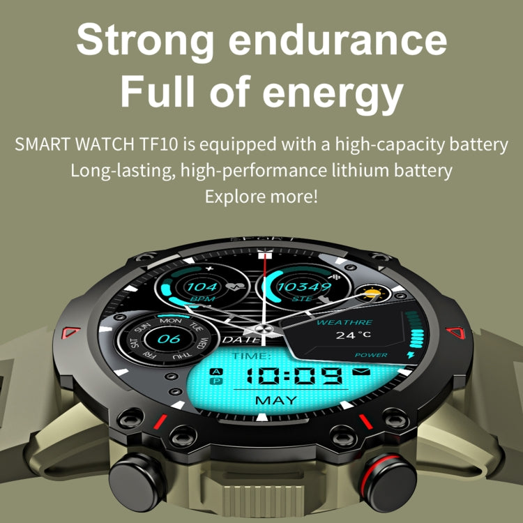 LEMFO TF10 Pro 1.53 inch BT5.2 IP67 Sport Smart Watch, Support Bluetooth Call / Sleep / Blood Oxygen / Heart Rate / Long Sitting Health Monitor(Green) - Smart Watches by LEMFO | Online Shopping UK | buy2fix