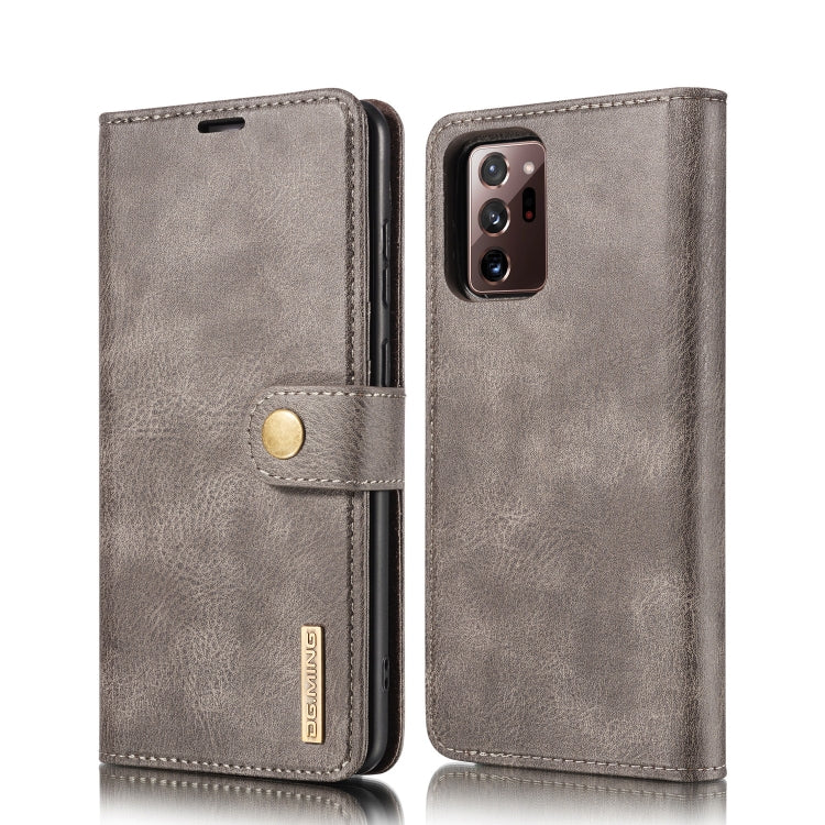 For Samsung Galaxy Note20 Ultra DG.MING Crazy Horse Texture Flip Detachable Magnetic Leather Case with Holder & Card Slots & Wallet(Gray) - Galaxy Note20 Ultra Cases by DG.MING | Online Shopping UK | buy2fix