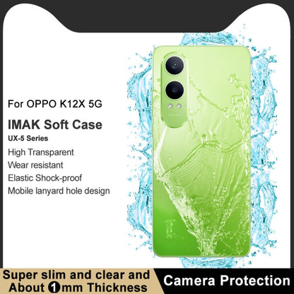 For OPPO K12x imak UX-5 Series Transparent Shockproof TPU Protective Case(Transparent) - OPPO Cases by imak | Online Shopping UK | buy2fix