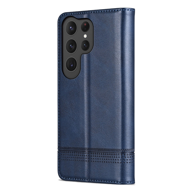 For Samsung Galaxy S25 Ultra 5G AZNS Magnetic Calf Texture Flip Leather Phone Case(Dark Blue) - Galaxy S25 Ultra 5G Cases by AZNS | Online Shopping UK | buy2fix