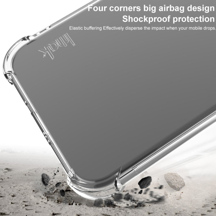 For iPhone 16 imak Shockproof Airbag TPU Phone Case(Transparent Black) - iPhone 16 Cases by imak | Online Shopping UK | buy2fix