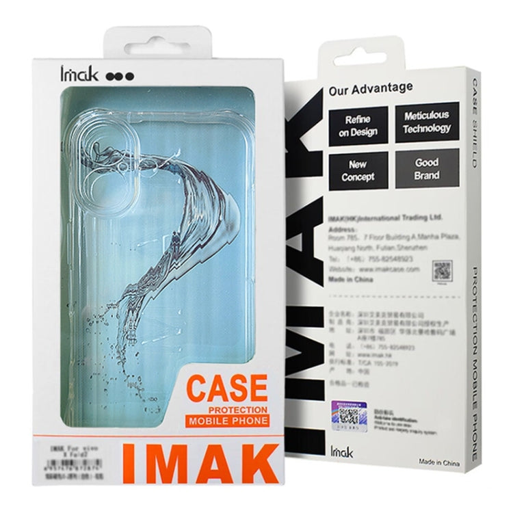 For OPPO K12x 5G IMAK Corrugated Texture Airbag TPU Phone Case(Transparent Black) - OPPO Cases by imak | Online Shopping UK | buy2fix