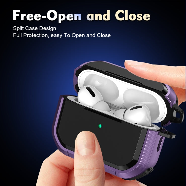 For AirPods 3 Armor TPU + PC Earbuds Box Protective Case with Metal Buckle(Silver) - For AirPods 3 by buy2fix | Online Shopping UK | buy2fix