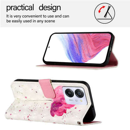 For Blackview Color 8 3D Painting Horizontal Flip Leather Phone Case(Flower) - More Brand by buy2fix | Online Shopping UK | buy2fix