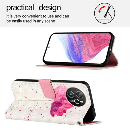 For Blackview Shark 8 3D Painting Horizontal Flip Leather Phone Case(Flower) - More Brand by buy2fix | Online Shopping UK | buy2fix