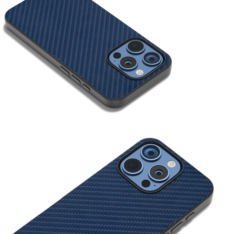 For iPhone 16 Pro Max Carbon Fiber Texture Protective Phone Case(Dark Blue) - iPhone 16 Pro Max Cases by buy2fix | Online Shopping UK | buy2fix