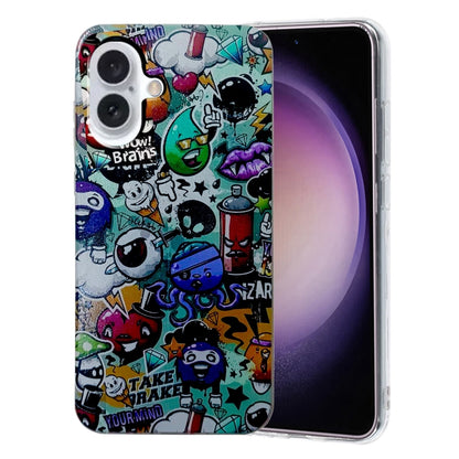 For iPhone 16 Colored Drawing Pattern TPU Phone Case(Graffiti) - iPhone 16 Cases by buy2fix | Online Shopping UK | buy2fix