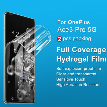 For OnePlus Ace 3 Pro 2pcs/Set imak Curved Full Screen Hydrogel Film Protector - OnePlus Tempered Glass by imak | Online Shopping UK | buy2fix