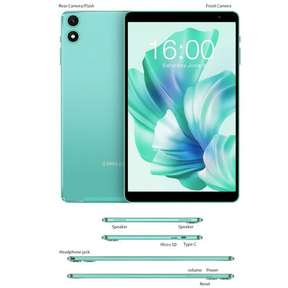 Teclast P85T Tablet PC 8 inch WiFi6, 4GB+64GB,  Android 14 Allwinner A523 Octa Core(Mint Green) - TECLAST by TECLAST | Online Shopping UK | buy2fix