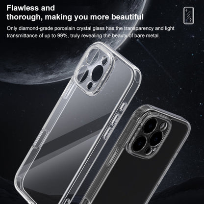 For iPhone 16 Pro Max Four Corner Airbag Transparent Glass Phone Case - iPhone 16 Pro Max Cases by buy2fix | Online Shopping UK | buy2fix