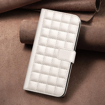 For iPhone 16 Square Texture Leather Phone Case(Beige) - iPhone 16 Cases by buy2fix | Online Shopping UK | buy2fix