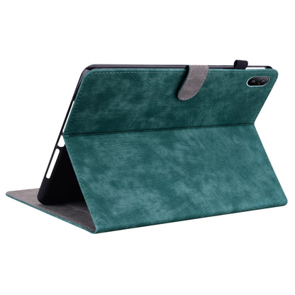 For Huawei MatePad SE 11 2024 Tiger Pattern Flip Leather Tablet Case(Dark Green) - Huawei by buy2fix | Online Shopping UK | buy2fix