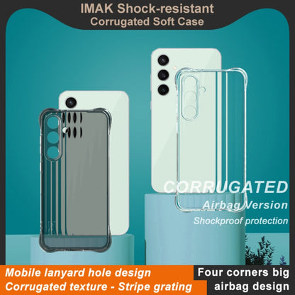 For Samsung Galaxy S24 FE 5G IMAK Corrugated Texture Airbag TPU Phone Case(Transparent Black) - Galaxy S24 FE 5G Cases by imak | Online Shopping UK | buy2fix