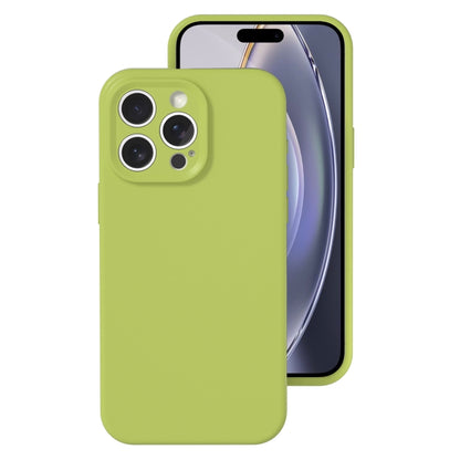 For iPhone 16 Pro Precise Hole Liquid Silicone Jelly Color Full Coverage Phone Case(Willow Green) - iPhone 16 Pro Cases by buy2fix | Online Shopping UK | buy2fix