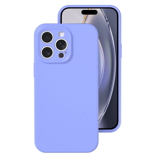 For iPhone 16 Pro Precise Hole Liquid Silicone Jelly Color Full Coverage Phone Case(Light Purple) - iPhone 16 Pro Cases by buy2fix | Online Shopping UK | buy2fix