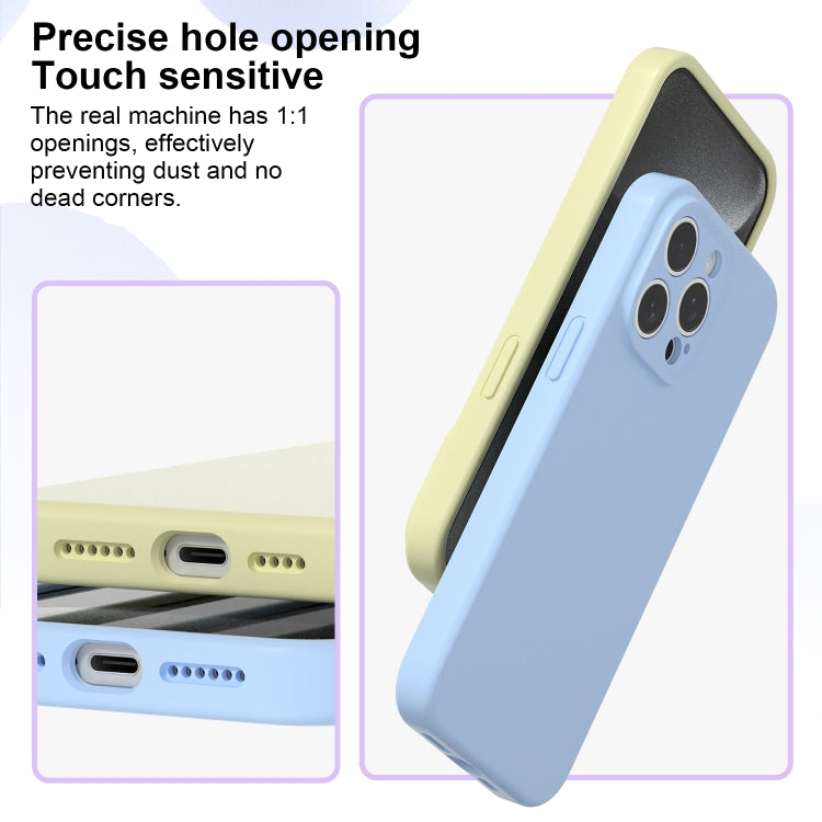 For iPhone 16 Pro Max Precise Hole Liquid Silicone Jelly Color Full Coverage Phone Case(Milk Yellow) - iPhone 16 Pro Max Cases by buy2fix | Online Shopping UK | buy2fix