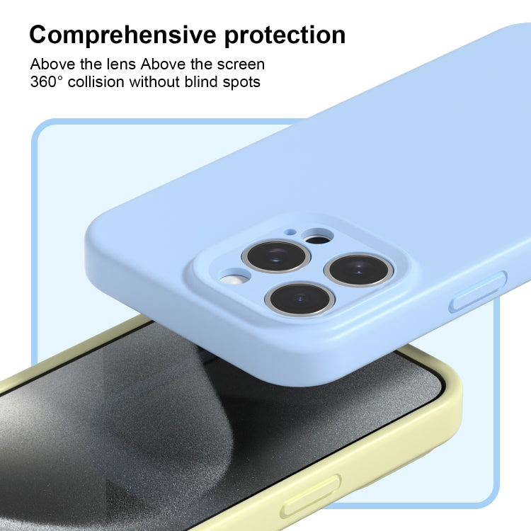 For iPhone 16 Pro Precise Hole Liquid Silicone Jelly Color Full Coverage Phone Case(Willow Green) - iPhone 16 Pro Cases by buy2fix | Online Shopping UK | buy2fix