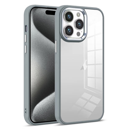 For iPhone 15 Pro Colorful Armor Transparent Phone Case(Grey) - iPhone 15 Pro Cases by buy2fix | Online Shopping UK | buy2fix