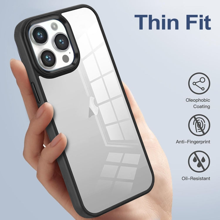 For iPhone 15 Pro Colorful Armor Transparent Phone Case(Grey) - iPhone 15 Pro Cases by buy2fix | Online Shopping UK | buy2fix