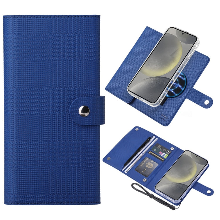 For Samsung Galaxy S24+ 5G ViLi GHB-C Series RFID MagSafe Magnetic Flip Leather Phone Case(Blue) - Galaxy S24+ 5G Cases by ViLi | Online Shopping UK | buy2fix