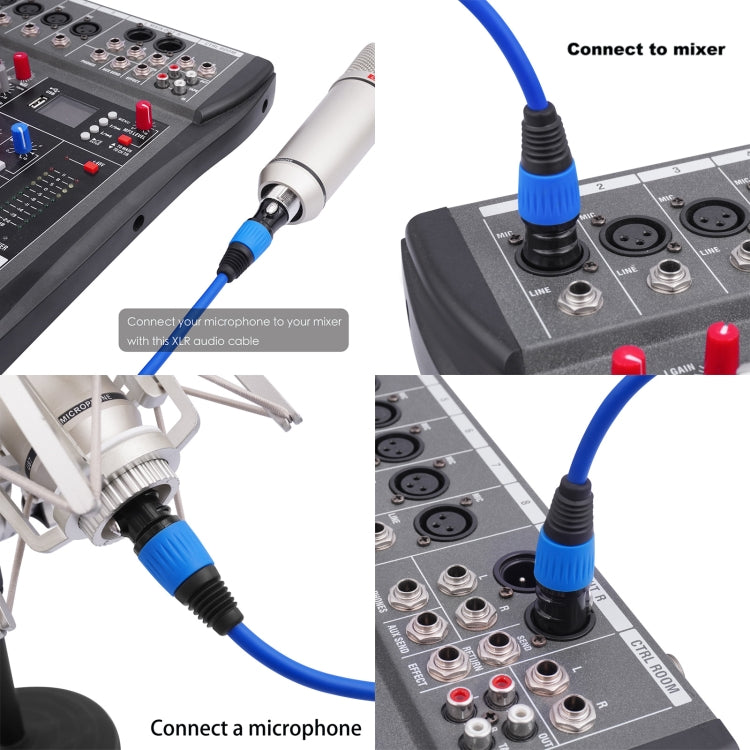 6 Color / Set JC1015 XLR 3pin Male to Female Audio Cable, Length:1.8m - Microphone Audio Cable & Connector by buy2fix | Online Shopping UK | buy2fix