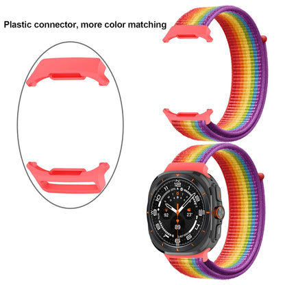 For Samsung Galaxy Watch Ultra 47mm Plastic Connector Nylon Loop Watch Band(Indigo Blue) - Watch Bands by buy2fix | Online Shopping UK | buy2fix