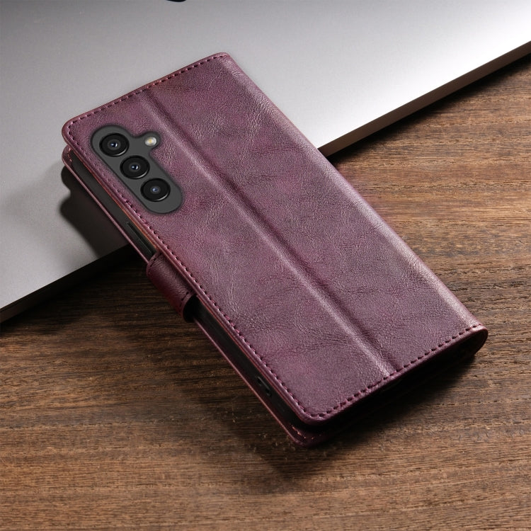 For Samsung Galaxy S24 5G N.BEKUS CSJ-P1 Solid Color Leather Phone Case(Wine Red) - Galaxy S24 5G Cases by N.BEKUS | Online Shopping UK | buy2fix