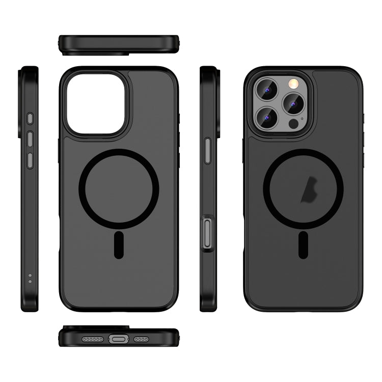 For iPhone 13 Pro Skin Feel Frosted MagSafe Magnetic Phone Case(Transparent Black) - iPhone 13 Pro Cases by buy2fix | Online Shopping UK | buy2fix