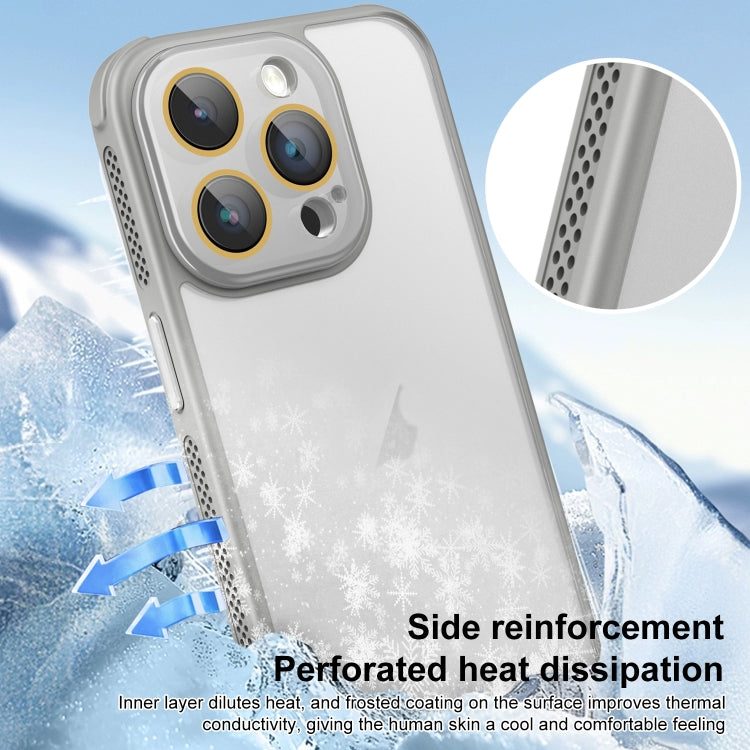 For iPhone 16 Pro Side Cooling Skin Feel Frosted Phone Case(Sky Blue) - iPhone 16 Pro Cases by buy2fix | Online Shopping UK | buy2fix