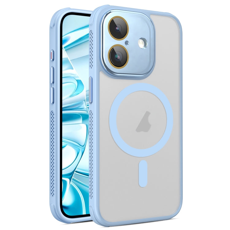 For iPhone 16 Side Cooling Skin Feel Frosted MagSafe Magnetic Phone Case(Sky Blue) - iPhone 16 Cases by buy2fix | Online Shopping UK | buy2fix