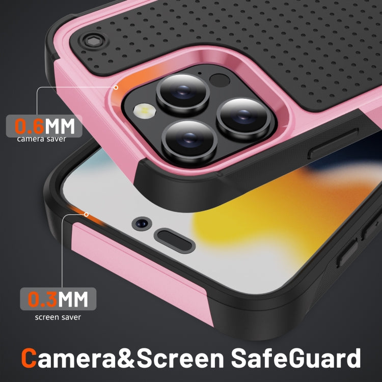 For iPhone 16 Pro Max PC + TPU Shockproof Protective Phone Case(Pink+Black) - iPhone 16 Pro Max Cases by buy2fix | Online Shopping UK | buy2fix