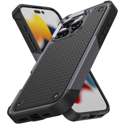 For iPhone 16 Pro PC + TPU Shockproof Protective Phone Case(Grey+Black) - iPhone 16 Pro Cases by buy2fix | Online Shopping UK | buy2fix