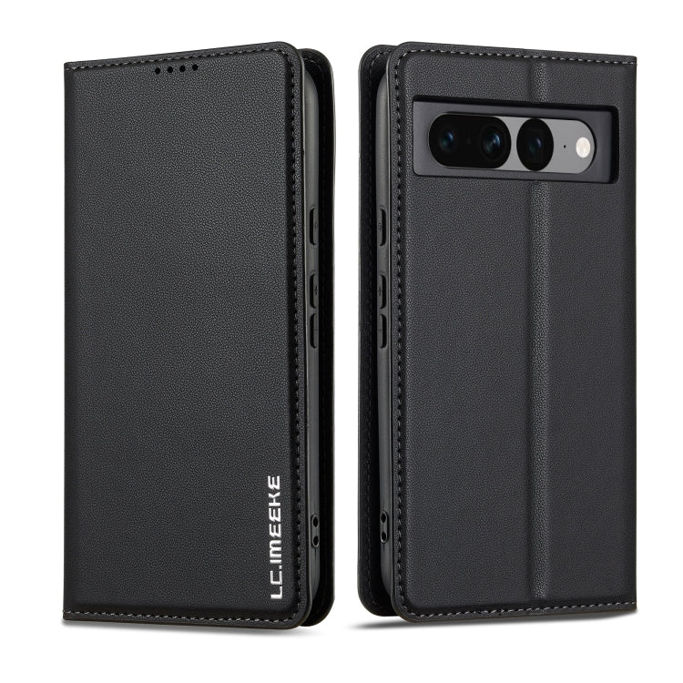 For Google Pixel 7 Pro 5G LC.IMEEKE L1 Series Frosted Fine Texture PU Phone Case(Black) - Google Cases by LC.IMEEKE | Online Shopping UK | buy2fix