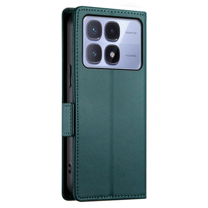 For Redmi K70 Ultra Side Buckle Magnetic Frosted Leather Phone Case(Dark Green) - Xiaomi Cases by buy2fix | Online Shopping UK | buy2fix