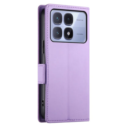 For Redmi K70 Ultra Side Buckle Magnetic Frosted Leather Phone Case(Purple) - Xiaomi Cases by buy2fix | Online Shopping UK | buy2fix