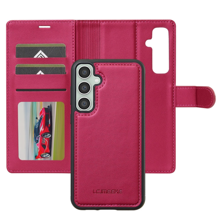 For Samsung Galaxy S24 5G LC.IMEEKE L2 Series Detachable Magsafe PU Phone Case with Lanyard(Red) - Galaxy S24 5G Cases by LC.IMEEKE | Online Shopping UK | buy2fix