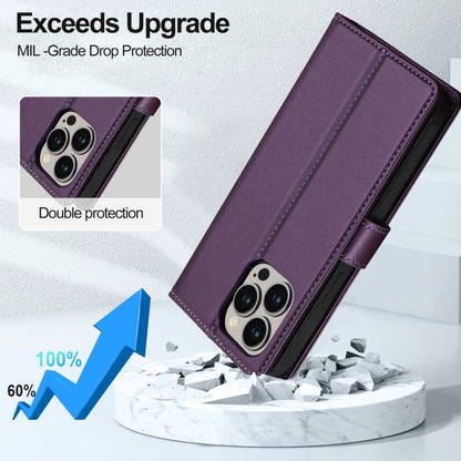 For iPhone 13 Pro Max LC.IMEEKE L2 Series Detachable Magsafe PU Phone Case with Lanyard(Purple) - iPhone 13 Pro Max Cases by LC.IMEEKE | Online Shopping UK | buy2fix