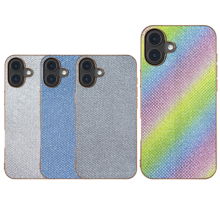 For iPhone 16 Plus Nano Plating Diamond Texture Phone Case(Rainbow) - iPhone 16 Plus Cases by buy2fix | Online Shopping UK | buy2fix