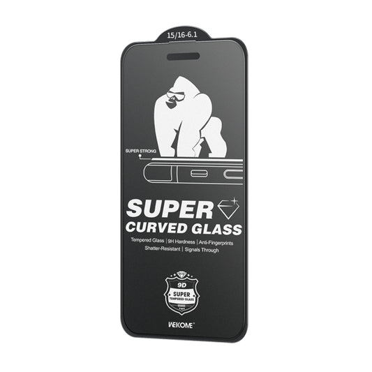 For iPhone 16 / 15 WK WTP-094 King Kong 6D Curved Frosted Tempered Glass Film - iPhone 16 Tempered Glass by WK | Online Shopping UK | buy2fix