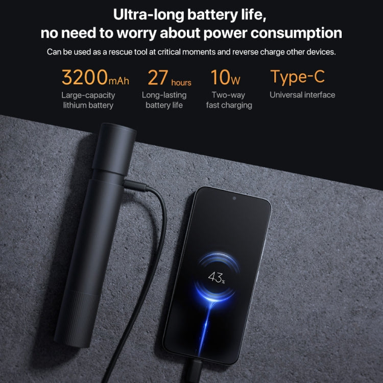 Original Xiaomi Mijia Multifunctional Flashlight 1000LM Strong Light IP54(Black) - LED Flashlight by Xiaomi | Online Shopping UK | buy2fix