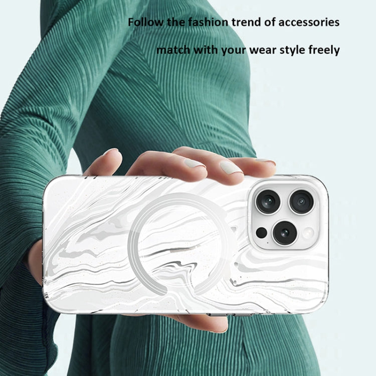 For iPhone 16 Pro Max TGVIS Grace Series MagSafe Magnetic Phone Case(Glacier) - iPhone 16 Pro Max Cases by TGVIS | Online Shopping UK | buy2fix