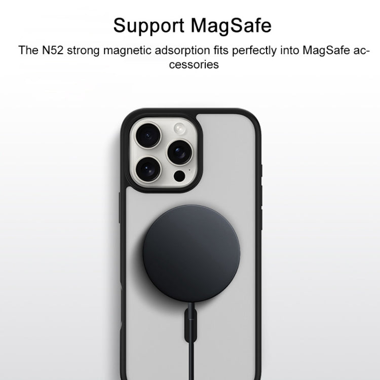 For iPhone 16 Pro TGVIS GRACE Series MagSafe Frosted Translucent Phone Case(White) - iPhone 16 Pro Cases by TGVIS | Online Shopping UK | buy2fix