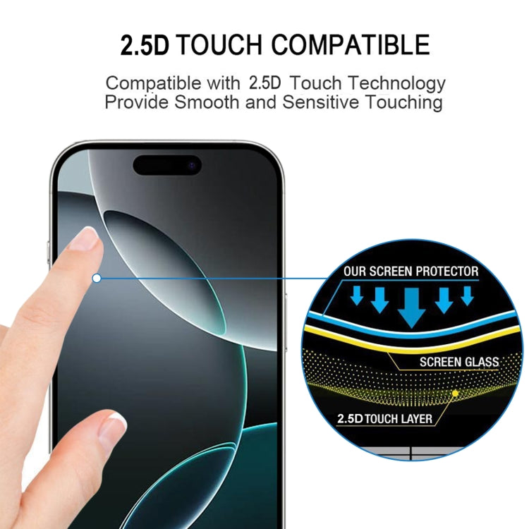 For iPhone 16 Pro 25pcs Full Glue Screen Tempered Glass Film - iPhone 16 Pro Tempered Glass by buy2fix | Online Shopping UK | buy2fix